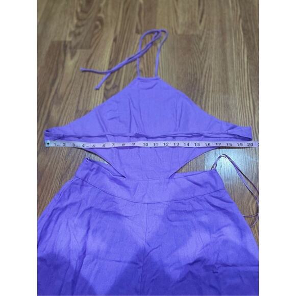 Louna Lavender  Sleeveless Jumpsuit with wide legs  size S - Picture 8 of 16